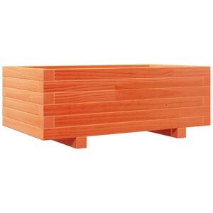 vidaXL Garden Planter Wax Brown 70x40x26.5 cm Solid Wood Pine
