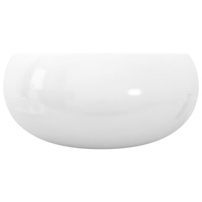 vidaXL Three Piece Bathroom Furniture Set Ceramic White