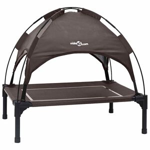 vidaXL Dog Bed 63 x 49.5 x 60 cm Steel Brown