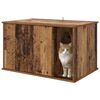 vidaXL Cat House Old Wood 85 x 55 x 50 cm Engineered Wood