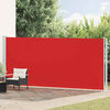 vidaXL Patio Retractable Side Awning 180x600 cm Red