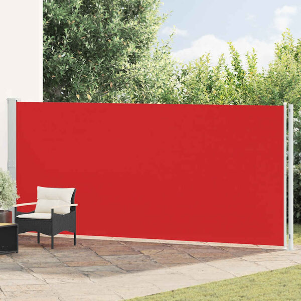 vidaXL Patio Retractable Side Awning 180x600 cm Red