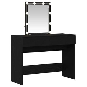 vidaXL Dressing Table Black Oak 100 x 40 x 130 cm Engineered Wood