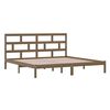 3101241 vidaXL Bed Frame without Mattress Honey Brown Solid Wood Pine 200x200 cm (810040+814217)