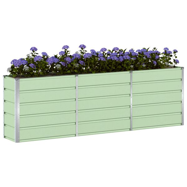 vidaXL Planter Green 240 x 40 x 75 cm Steel