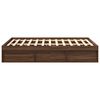 vidaXL Bed Frame without Mattress Brown Oak 150x200 cm King Size King Size