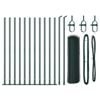 vidaXL Hexagonal Fence with Concrete Base 25 x 0.5 m PVC-Coated Steel