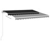 vidaXL Manual Retractable Awning with LED 350x250 cm Anthracite