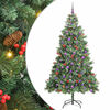 vidaXL Artificial Christmas Tree 300 LEDs Warm White PVC and Metal