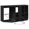 vidaXL Corner LED TV Cabinet Black 100 x 40 x 50 cm Engineered Wood