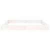 vidaXL Sandbox with Seats White Square Solid Wood Pine
