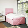 vidaXL Box Spring Bed with Mattress Pink 120x190 cm Small Double Velvet