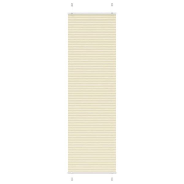 vidaXL Pleated Blind Cream 65x200 cm Fabric Width 64.4 cm Polyester