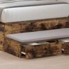 vidaXL Bed Drawers Smoked Oak 100 x 36.5 x 16.5 cm Engineered Wood