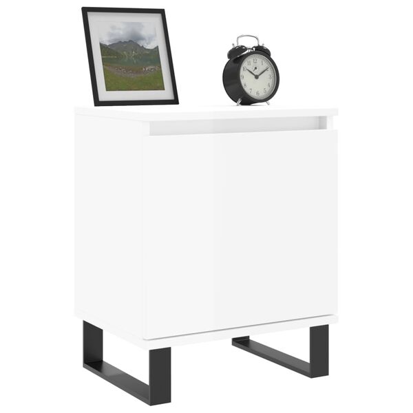 vidaXL Bedside Cabinets 2 pcs White 40x30x50 cm Engineered Wood