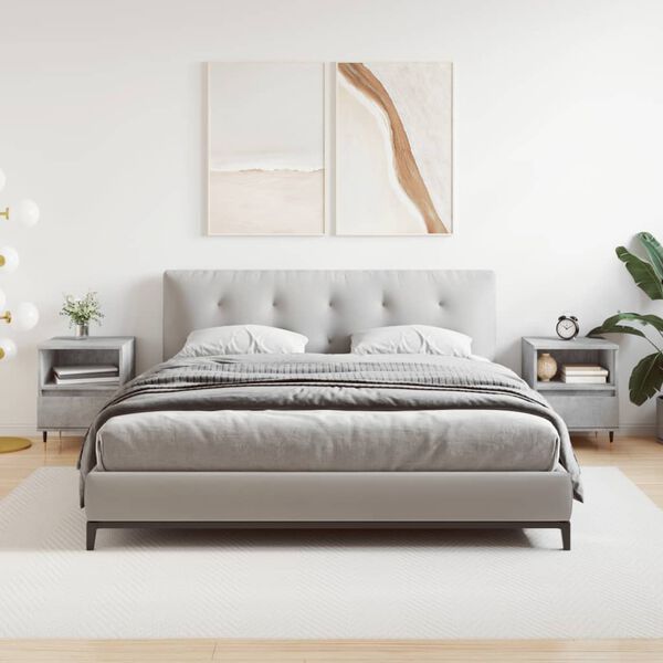 vidaXL Bedside Cabinets 2 pcs Concrete Grey 40x35x50 cm Engineered Wood