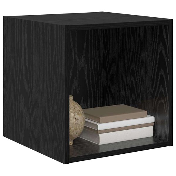 vidaXL Wall Cabinet 2 pcs Black Oak 37 x 37 x 37 cm Engineered Wood
