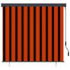 vidaXL Outdoor Roller Blind Orange and white 180 x 250 cm Fabric