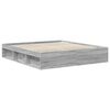 vidaXL Bed Frame Grey Sonoma 180 x 200 cm Solid Pine Wood