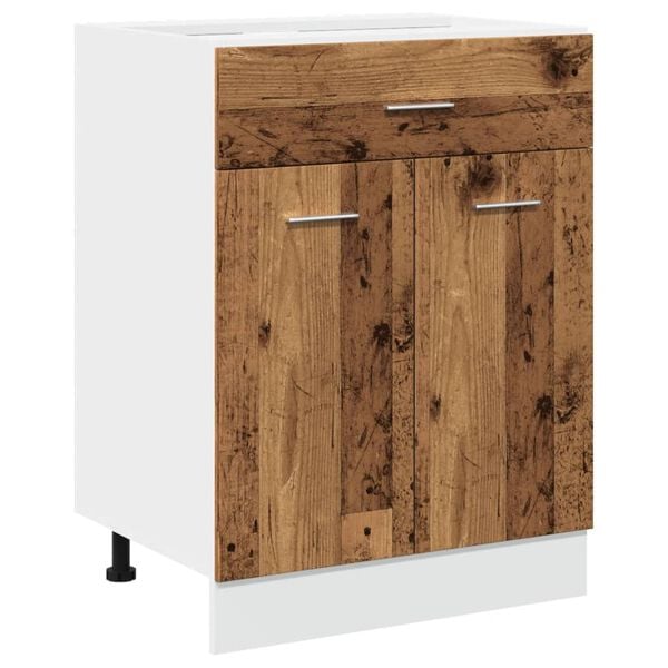 vidaXL Drawer Bottom Cabinet Lyon Old Wood 60x46x81.5 cm Engineered Wood