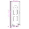 vidaXL Front Door White 98x208 cm PVC