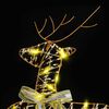 vidaXL LED Reindeers with 80 LEDs 4 pcs Gold PET