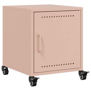 vidaXL Bedside Cabinet Pink 36x38.5x43.5 cm Steel