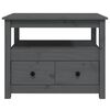 vidaXL Coffee Table Grey 71x49x55 cm Solid Wood Pine