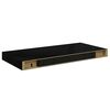 vidaXL Floating Wall Shelf High Gloss Black 50x23x3.8 cm MDF