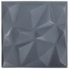 vidaXL Wall Panels 24 pcs Diamond Grey 50 x 50 cm XPS Foam