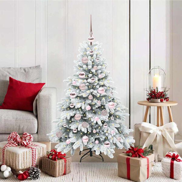 vidaXL Artificial Christmas Tree with 150 LEDs White 120 cm PE and PVC