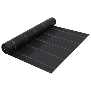 vidaXL Weed & Root Control Mat Black 1x10 m PP