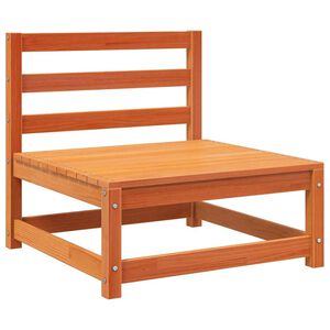 vidaXL Garden Sofa Armless Wax Brown 70x70x67 cm Solid Wood Pine