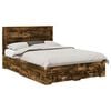 vidaXL Bed Frame with Drawer with Headboard Manual Engineered Wood