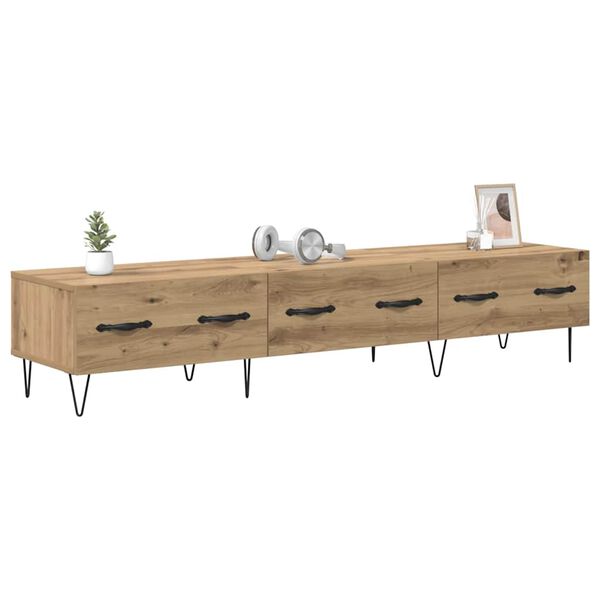vidaXL TV Cabinet Artisan oak 150 x 36 x 30 cm Engineered wood