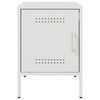vidaXL Bedside Cabinet White 36x39x50.5 cm Steel