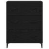 vidaXL Sideboard Black Oak 69.5 x 34 x 90 cm Engineered Wood and Iron