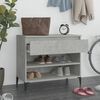 vidaXL Shoe Cabinet Concrete Grey 70x36x60 cm Engineered Wood