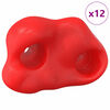vidaXL Climbing Hold 12 pcs Red 100 x 67 x 43 mm PP
