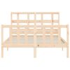 vidaXL Bed Frame without Mattress Small Double Solid Wood Pine