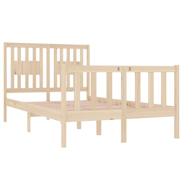 vidaXL Bed Frame without Mattress 120x190 cm Small Double Solid Wood