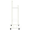 vidaXL Clothes Rack with Shelf with Wheel White 80 x 53 x 156 cm