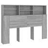 vidaXL Headboard Cabinet Grey Sonoma 140x19x103.5 cm