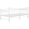 vidaXL Pull-out Sofa Bed Frame without Mattress White Metal 90x200 cm