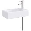 vidaXL Bathroom Sink with Faucet and Drain Chrome 45.5 x 25.5 x 13 cm
