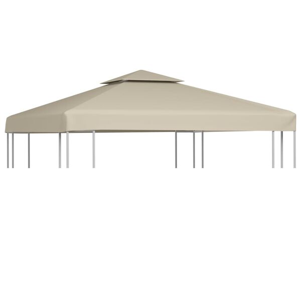 vidaXL Gazebo Cover Canopy Replacement 310 g / m&sup2; Beige 3 x 3 m
