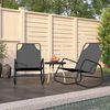 vidaXL Rocking Sun Loungers 2 pcs Grey Steel and Textilene