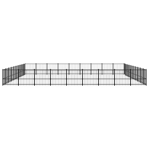 vidaXL Outdoor Dog Kennel Steel 84.68 m&sup2;
