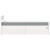 vidaXL Bed with Drawers and Mattress White 90x200 cm Solid Wood Pine