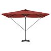 vidaXL Roma Parasol Red 286 x 285 x 270 cm Aluminium and Polyester